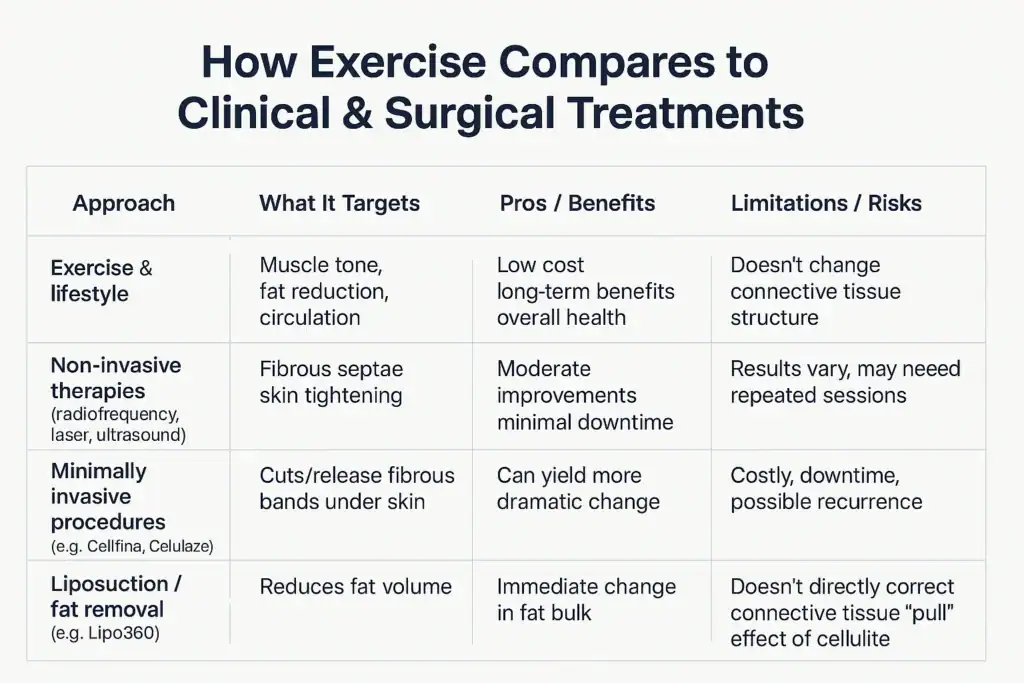 How exercise compares to treatments from Lipo 360 Ramsgate