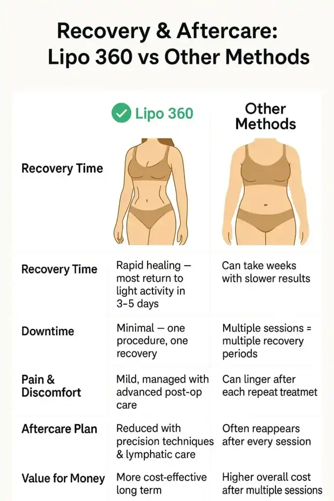 Table to show fat dissolving injection aftercare Ramsgate